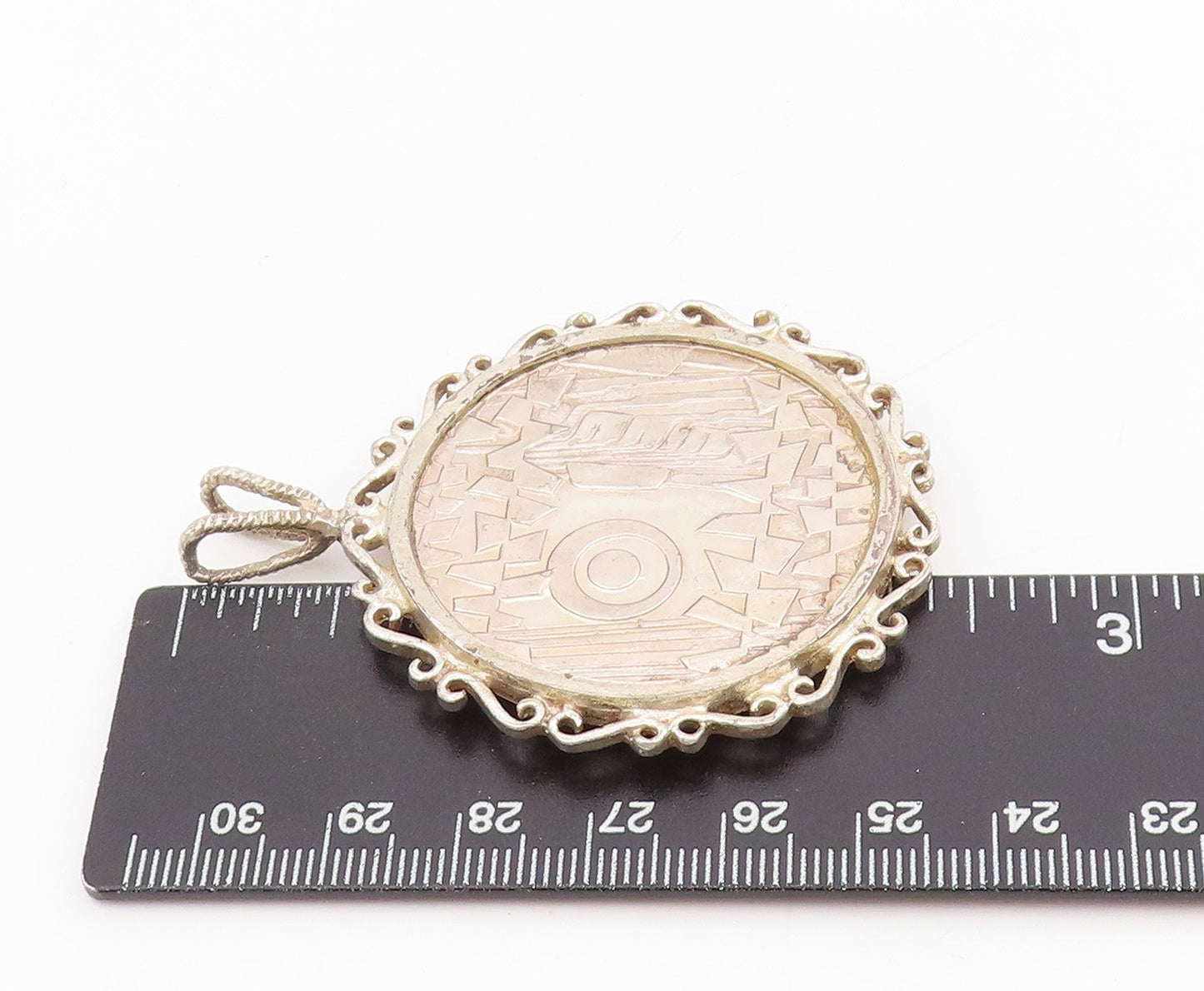 925 Sterling Silver Vintage Pendant Washington World's Fair Expo Medal  PT25517