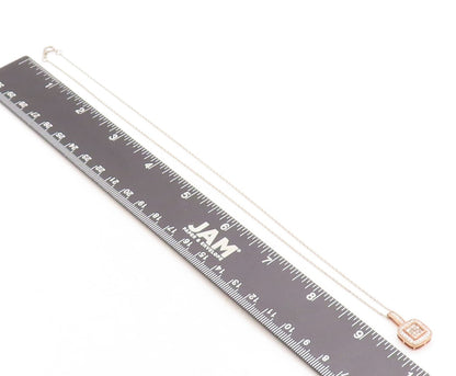 925 Silver & 10K GOLD  Genuine Diamonds Rose Gold Plated Chain Necklace NE1990