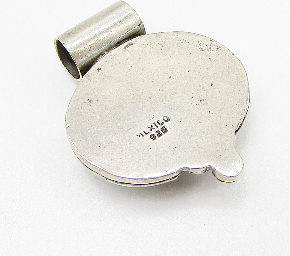 MEXICO 925 Sterling Silver  Vintage Bezel Set Kyanite Slider Pendant  PT2325