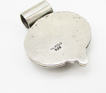 MEXICO 925 Sterling Silver  Vintage Bezel Set Kyanite Slider Pendant  PT2325