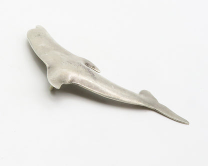 INTERNATIONAL 925 Sterling Silver Vintage Leaping Dolphin Brooch Pin BP5501
