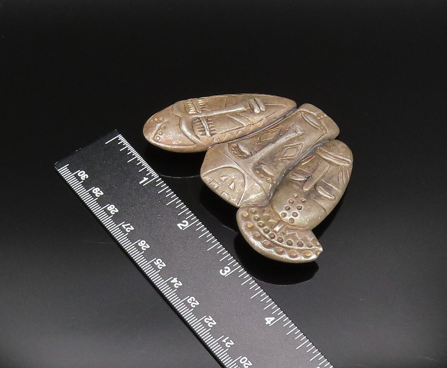 FREDERIC JEAN DUCLOS 925 Silver  Vintage Large Warrior Head Brooch Pin  BP9800