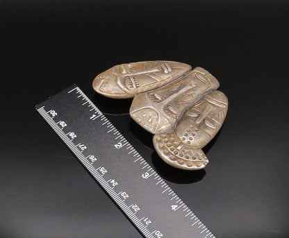 FREDERIC JEAN DUCLOS 925 Silver  Vintage Large Warrior Head Brooch Pin  BP9800
