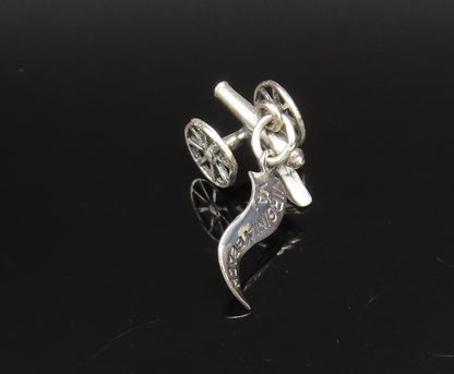 925 Sterling Silver  Vintage Old Fashion Missile Launch Motif Pendant  PT21780