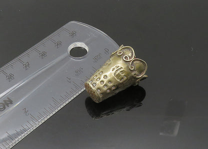 925 Sterling Silver  Vintage Pretzel Swirl Sewing Thumb Thimble  TR3000