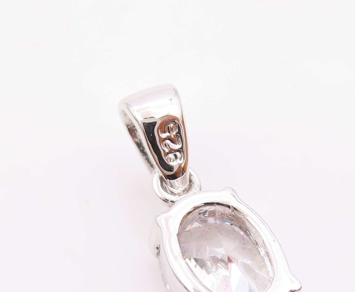 925 Sterling Silver  Vintage Cubic Zirconia Religious Cross Pendant  PT16595