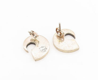 925 Sterling Silver Vintage Earrings Celestial Arrow Abstract Moon Stud  EG13927