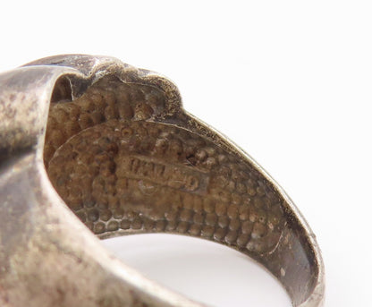 925 Sterling Silver Vintage Ring Modernist Braided Dome Band  Sz 7  RG34303