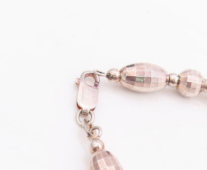 925 Sterling Silver Vintage Bracelet Oval & Round Disco Ball Cutout   BT10648