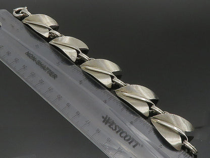 NAPIER 925 Silver  Vintage Linear Textured Pointed Abstract Bracelet  BT9452