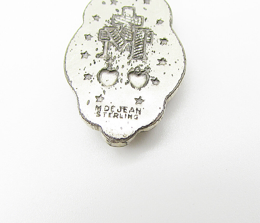 925 Sterling Silver  Vintage Religious Charm Drop Pendant  PT2161