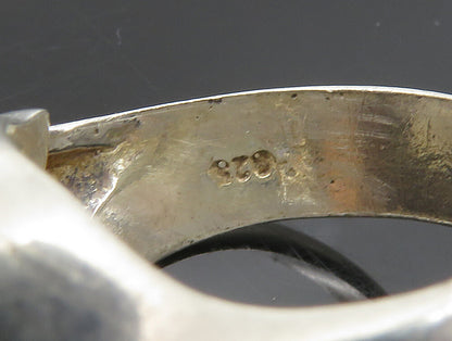 SEZGIN 925 Silver  Vintage Shiny Abstract Cut Out Band Ring Sz 6.5  RG24114