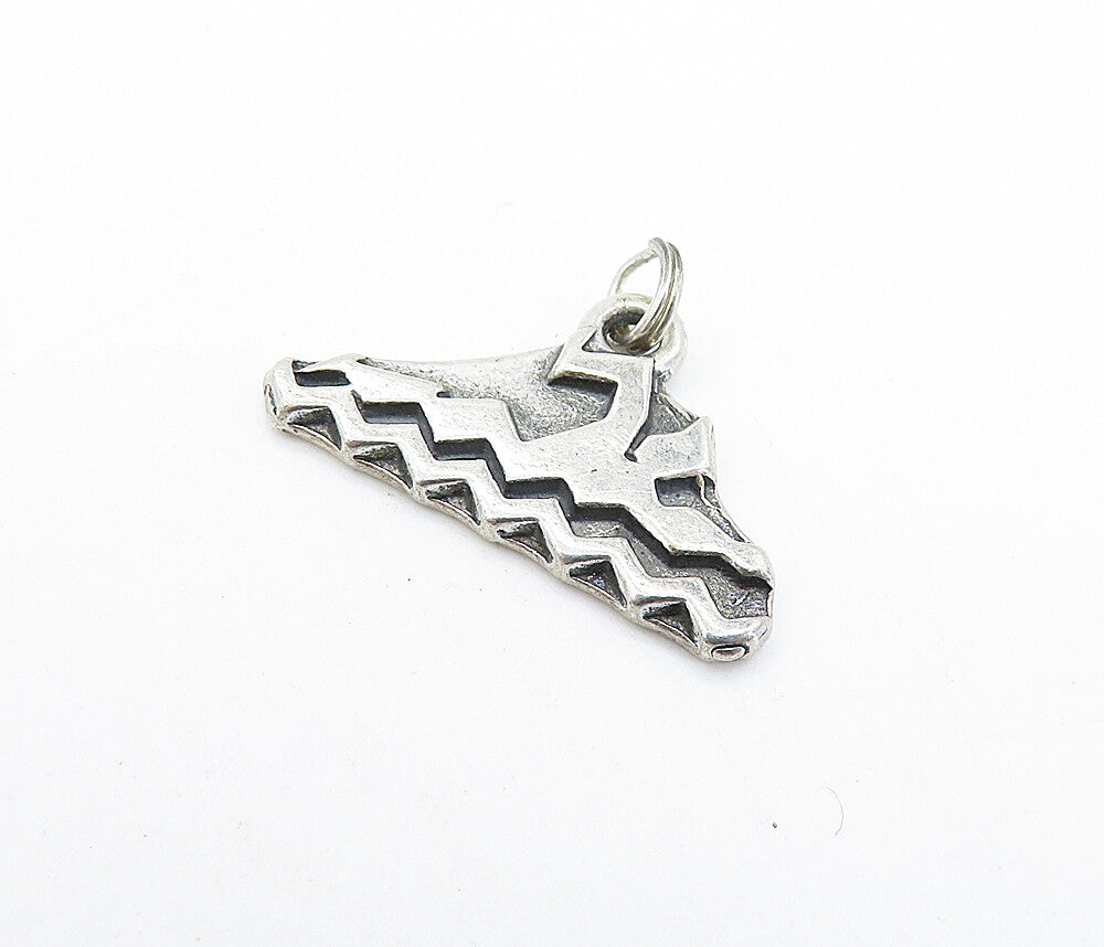 925 Sterling Silver  Vintage Petite Oxidized Swimmer Motif Pendant  PT4976