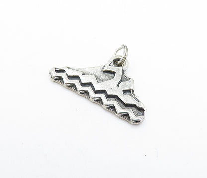 925 Sterling Silver  Vintage Petite Oxidized Swimmer Motif Pendant  PT4976