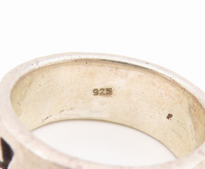 925 Sterling Silver Vintage Ring Religious Cross Cutout Band  Sz 5.5  RG35155