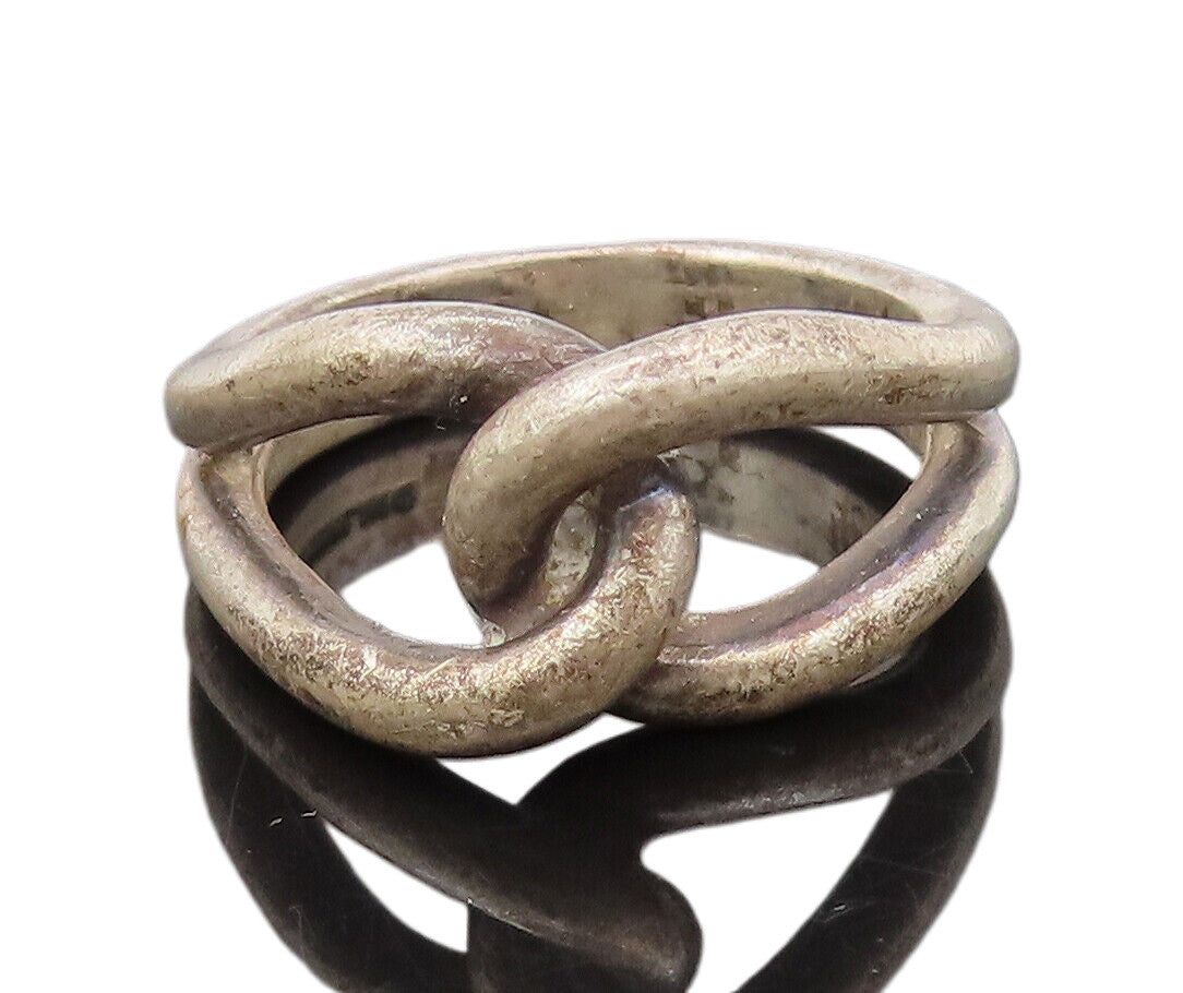 CELLINI 925 Sterling Silver  Vintage Love Infinity Knot Ring Sz 6.25  RG26649
