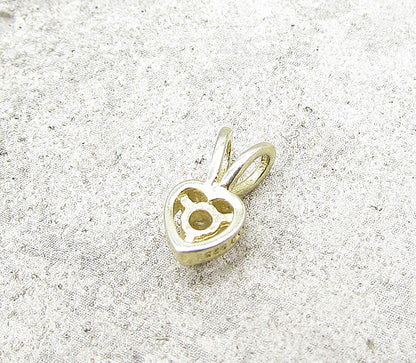 Gold Over 925 Sterling Silver Citrine Love Heart Slider Pendant PT1178