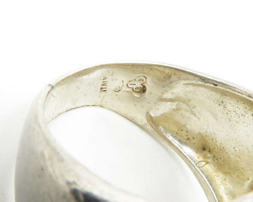 IBB 925 Sterling Silver  Vintage Shiny Fluted Design Band Ring Sz 6  RG11738