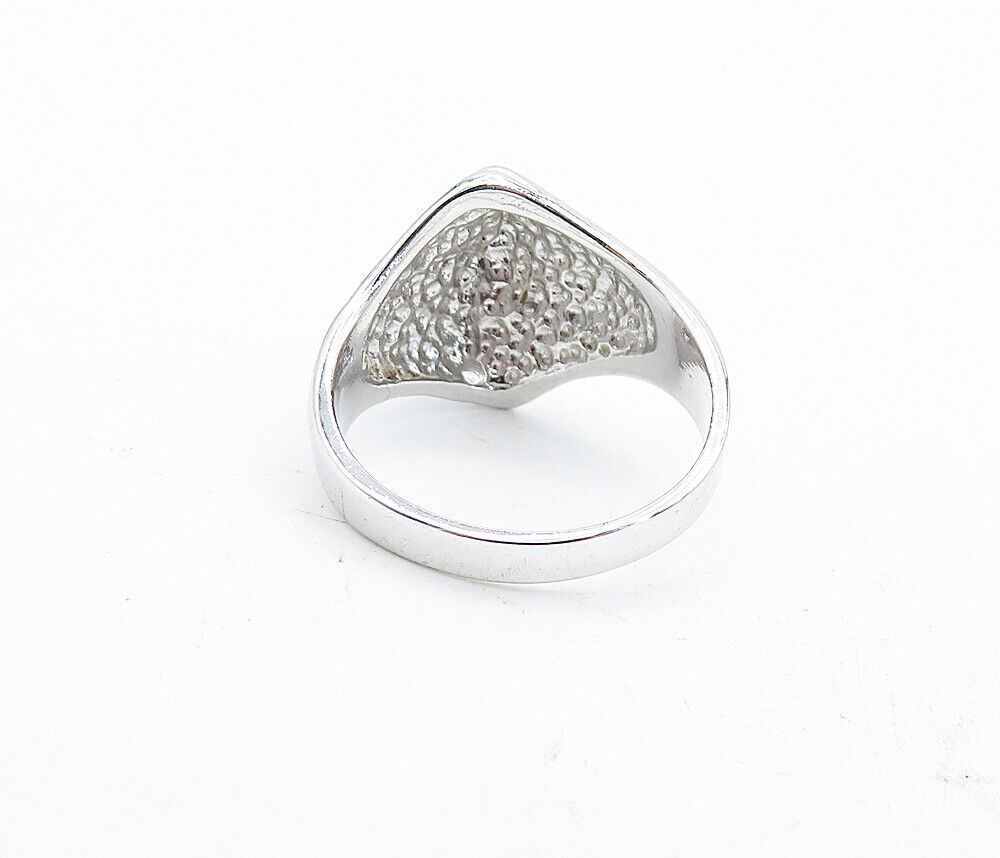 ESPO 925 Sterling Silver  Shiny Fluted Swirl Dome Band Ring Sz 8.5  RG5528