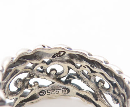 925 Sterling Silver Vintage Ring CAROLYN POLLACK Open Scroll Band  Sz 7  RG34687