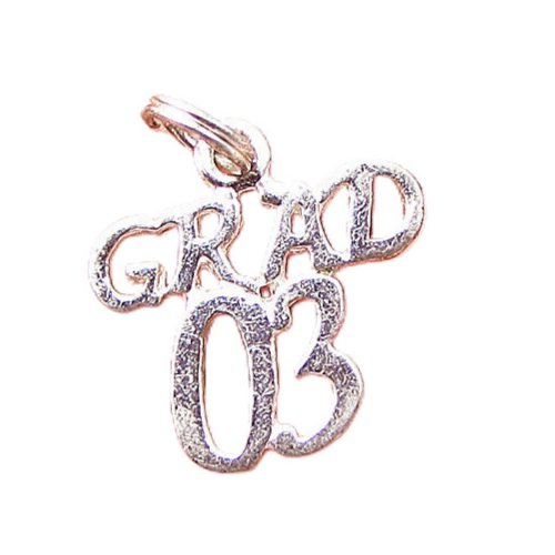 925 Sterling Silver  2003 Graduation Charm Pendant  PT1762