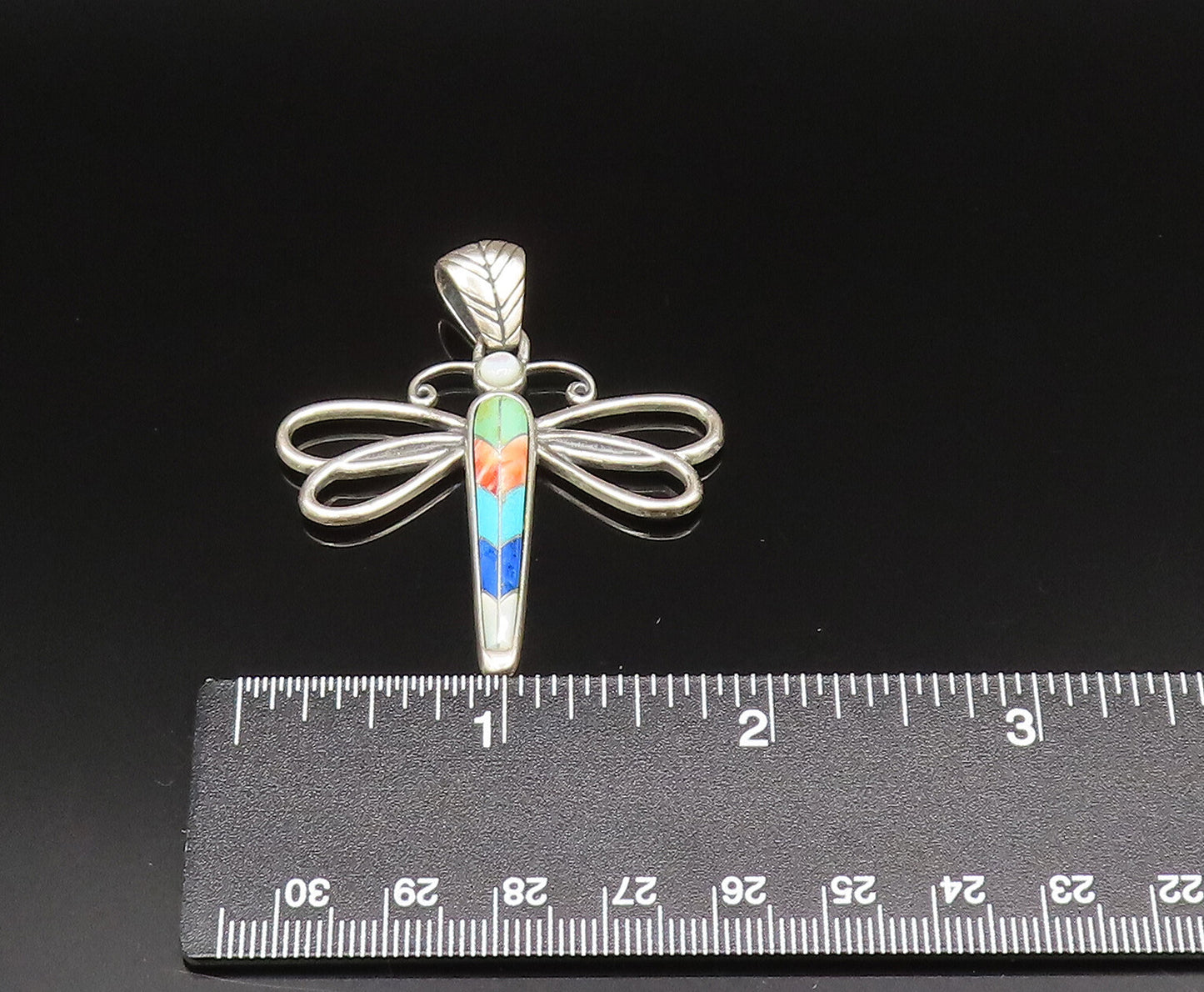 CAROLYN POLLACK 925 Sterling Silver Vintage Gemstone Butterfly Pendant PT21040