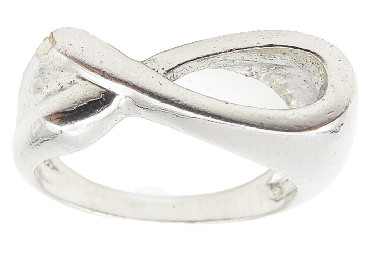925 Sterling Silver  Shiny Polished Open Fish Motif Band Ring Sz 6  RG10725