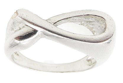 925 Sterling Silver  Shiny Polished Open Fish Motif Band Ring Sz 6  RG10725