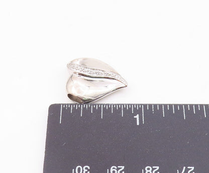 925 Sterling Silver  Vintage Genuine Diamonds Love Heart Pendant  PT18203