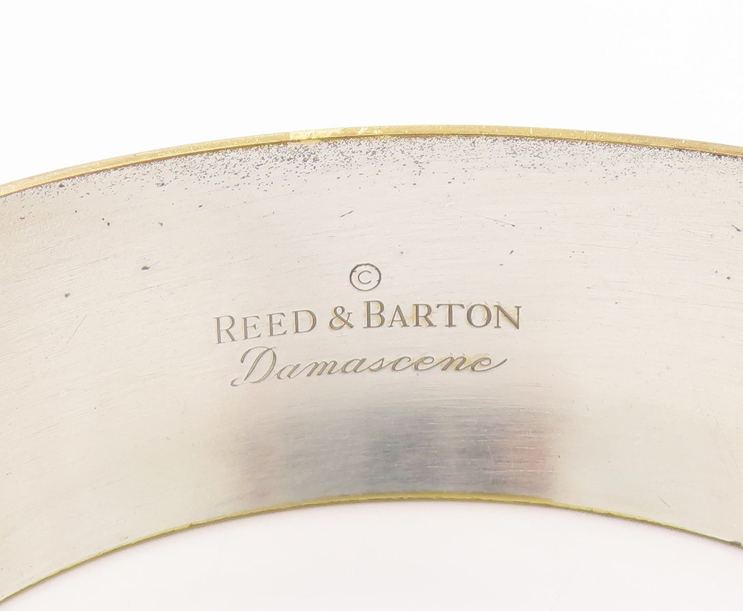 925 Sterling Silver Vintage Bracelet REED & BARTON Damascene Wide Cuff  BT12021
