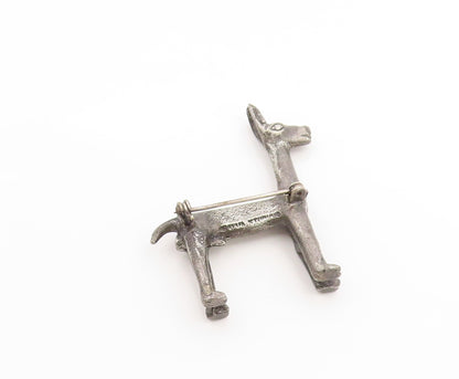 925 Sterling Silver Vintage Brooch Pin Miniature Llama Figurine Charm  BP12267