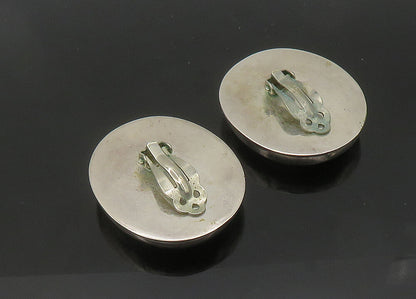 ZINA 925 Sterling Silver Vintage Heavy Non Pierce Button Drop Earrings EG10532