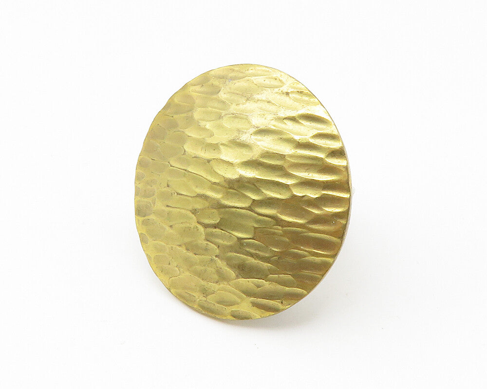 925 Sterling Silver  Vintage Shiny Textured Round Cocktail Ring Sz 7  RG10813
