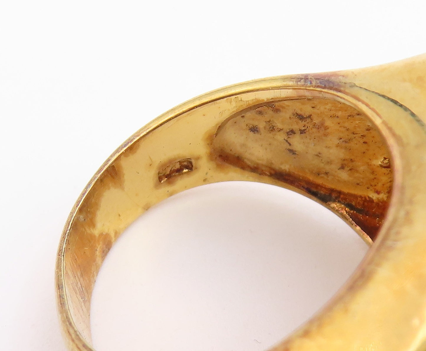 925 Sterling Silver Vintage Ring Gold Plated Tanzanite & CZ Band  Sz 7  RG36763