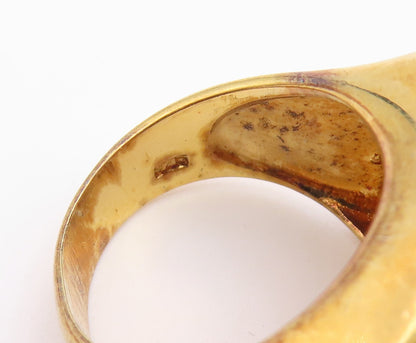 925 Sterling Silver Vintage Ring Gold Plated Tanzanite & CZ Band  Sz 7  RG36763