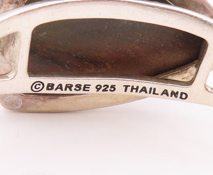 925 Sterling Silver Vintage Bracelet MELANIE BARSE Faceted Gemstone Cuff BT11843