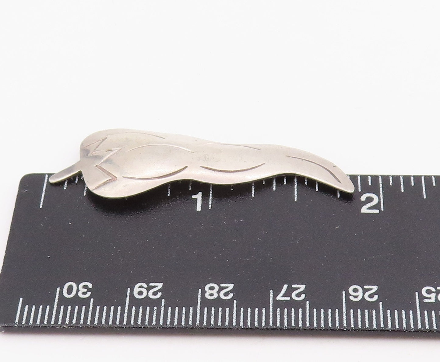 925 Sterling Silver Vintage Brooch Pin Etched Designer Chilli Pepper  BP12237