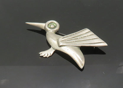 925 Sterling Silver  Vintage Antique Hummingbird Motif Brooch Pin  BP8352