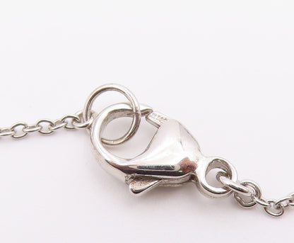 925 Sterling Silver  Vintage Purple Quartz & Bead Ball Pattern Necklace NE3999