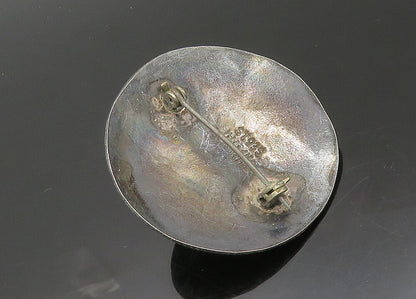 ISRAEL 925 Sterling Silver  Vintage Antique Flower Motif Brooch Pin  BP8075