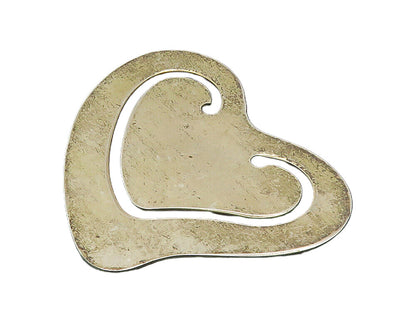 TIFFANY & CO. 925 Sterling Silver  Vintage Love Heart Motif Book Mark  TR2180
