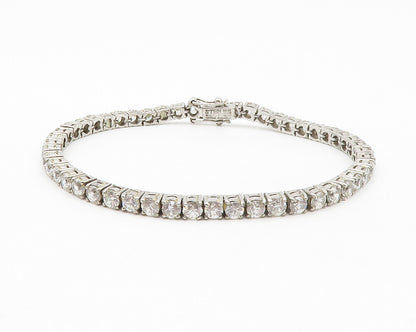 925 Sterling Silver  Round Cut Sparkling Cubic Zirconia Tennis Bracelet BT5234