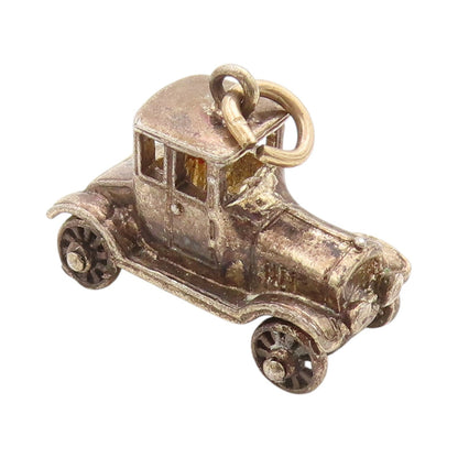 925 Sterling Silver Vintage Pendant Historic Ford Model T Design MOVES  PT24808