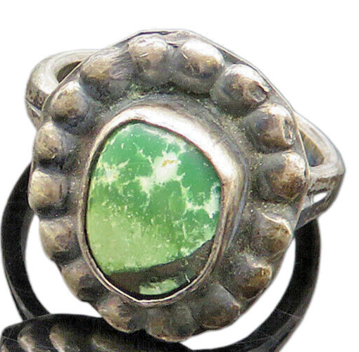 925 Sterling Silver Vintage Antique Jasper Cocktail Ring Sz 5 RG20120