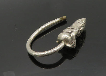 925 Sterling Silver  Vintage Sitting Gnome Motif Key Ring  TR2903
