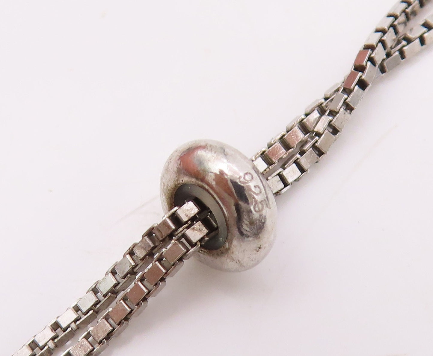 925 Sterling Silver Vintage Bracelet Classic Oval Cut Blue Topaz Link  BT11547