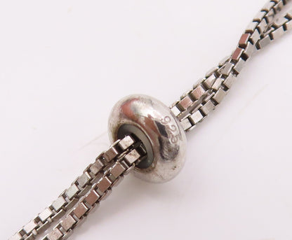925 Sterling Silver Vintage Bracelet Classic Oval Cut Blue Topaz Link  BT11547