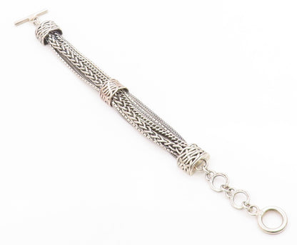 925 Sterling Silver Vintage Bracelet SILPADA Classic Multi Strand Chain  BT12068