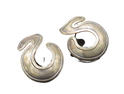 925 Sterling Silver & 14K GOLD  Vintage Dark Tone Round Drop Earrings  EG10409