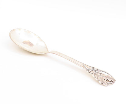 925 Sterling Silver Vintage Tea Caddy COHR DENMARK Leaves Motif Spoon  TR4022